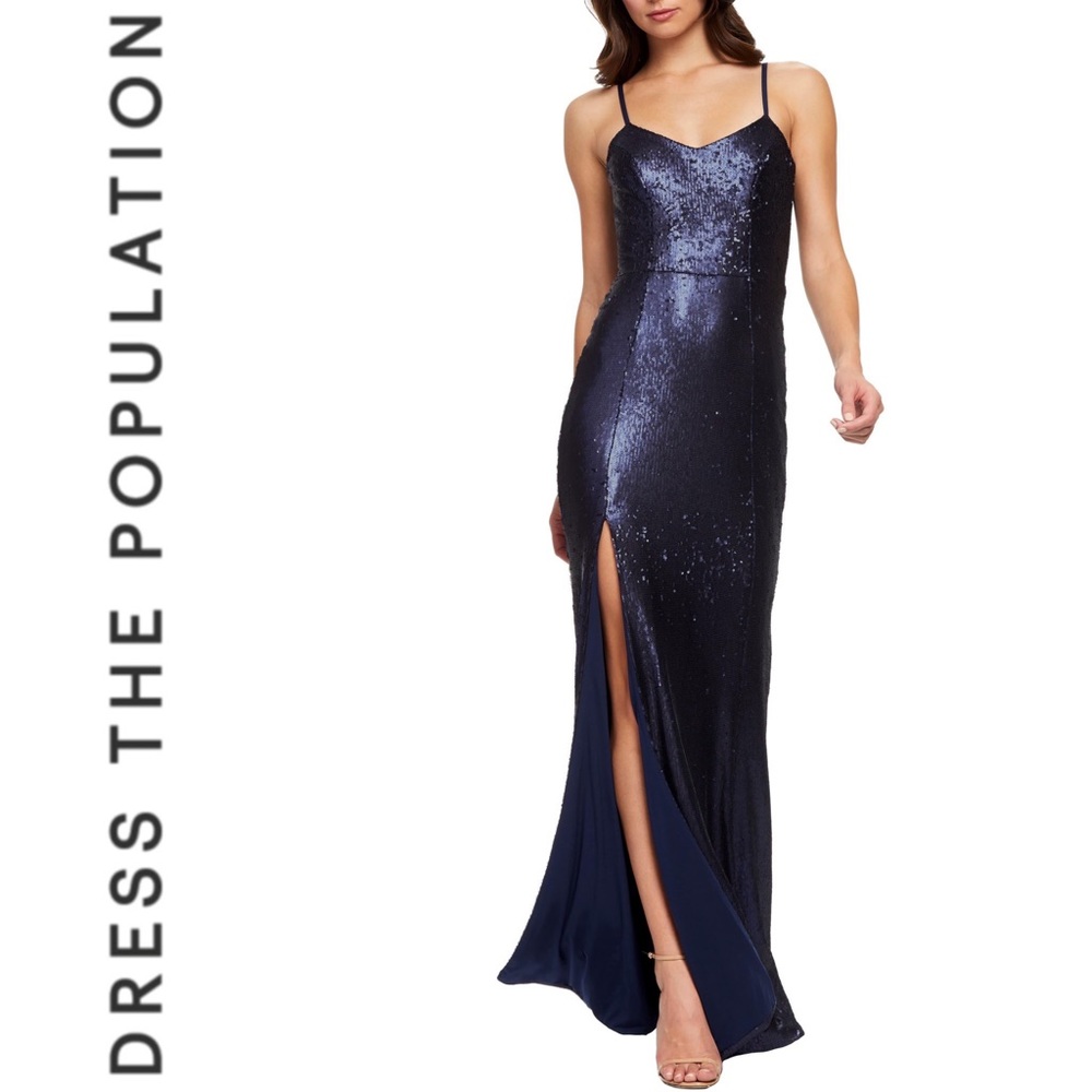 - Dress The Population Sequin Gown